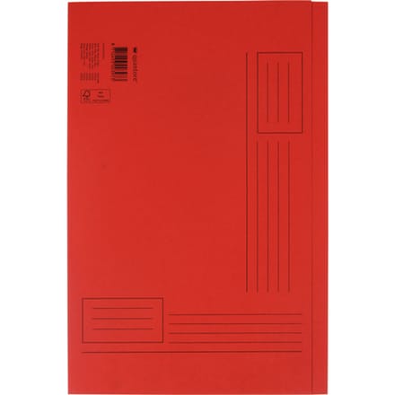 Vouwmap Quantore Folio ongelijke zijde 250gr rood