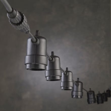 Luca Lighting Connect 24 Party Lichtsnoer voor 8 Lampjes - L400 cm - Zwart