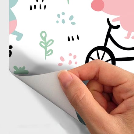 Behangeffect sticker - ACROBAT FOREST DIEREN - 30x30cm