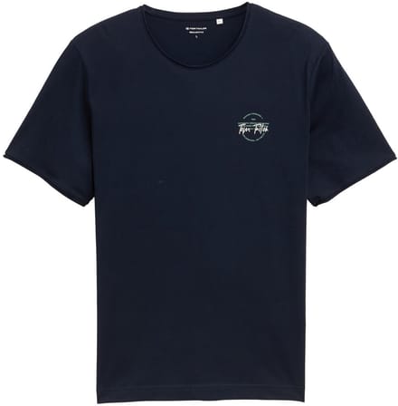 Tom Tailor - T-shirt met print - Maat S - sky captain blue
