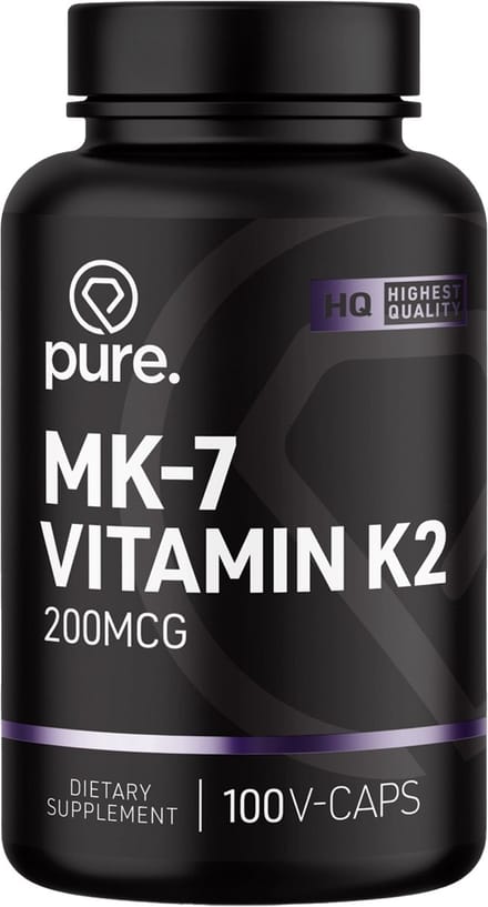 Pure. Vitamine K2 MK-7 - 100 vegan capsules - 200mcg - vitamine K