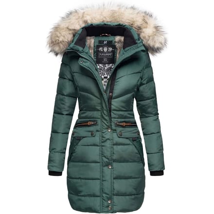 Navahoo Dames Winterjas Paula – Extra Warm, Waterafstotend & Met Afneembare Bontkraag