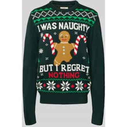 Gebreide pullover met ribboorden