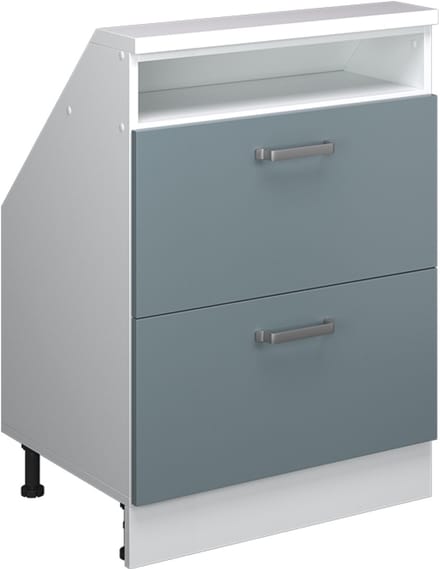 Vicco Rion Kast voor schuine wand – met 2 laden Blauw-grijs/wit