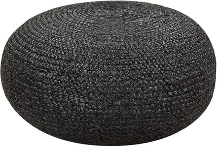 TIFELT - Poef - Zwart - Jute