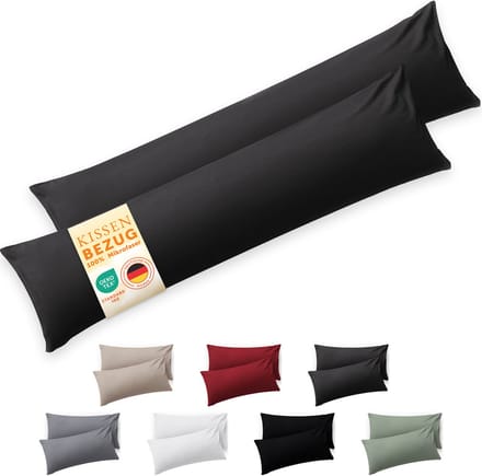 Blumtal - Set Van 2 Kussenslopen - Microvezel Kussenhoes - 40 x 145 cm - Antraciet