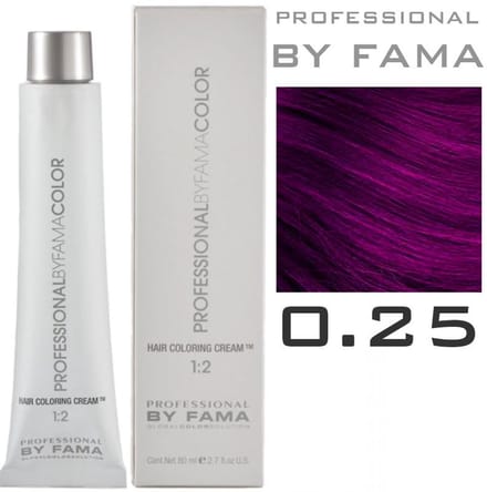 0.25 Carmine violet Professional by FAMA 80ml +100ml 20 vol developer