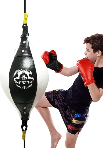 Speed Bag Bokszak - Training Bal - Reactie Verbeteren - Diamantstructuur Ontwerp - 38 x 18 cm - Zwart Wit
