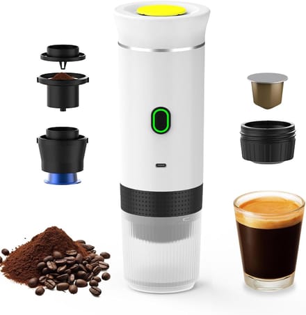 Aurixi® Draagbare Koffiemachine - Blender To Go - Draagbare Blender - Wit - 28cm x 9cm x 9cm