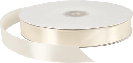 Satijnlint, B: 20 mm, off-white, 100 m/ 1 rol