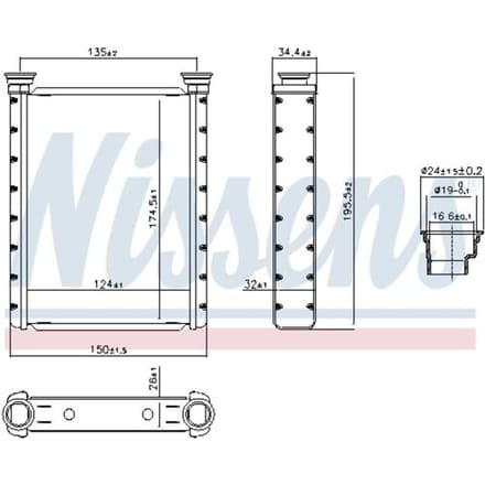 Warmtewisselaar, interieur verwarming NISSENS 707413