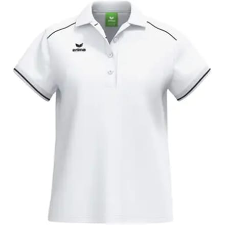 Erima Cmpt 3 Wings Polo Dames - Wit / Zwart | Maat: 40