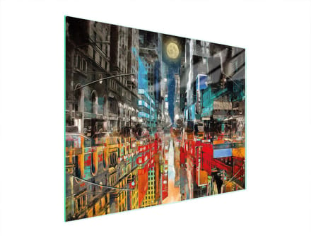TMK ArtDeko - Snijplank Glas - 52x40 cm - Stad