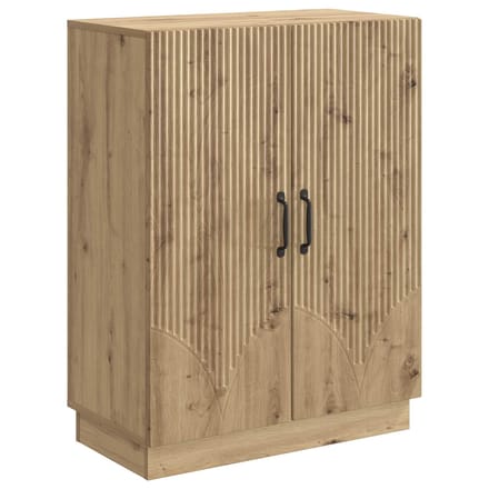vidaXL - Dressoir - Artisanaal - eiken - 66 - x - 34,5 - x - 87 - cm - Bewerkt - hout
