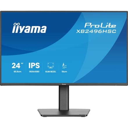 iiyama ProLite XB2496HSC-B1 - 24 inch - Full HD - IPS - USB-Hub (2x) - Verstelbaar - USB-C (65 watt)
