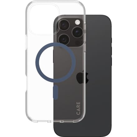 CARE by PanzerGlass Flagship Case - Transparant Urban Combat w. - Blauw MagSafe iPhone 16 Pro Max