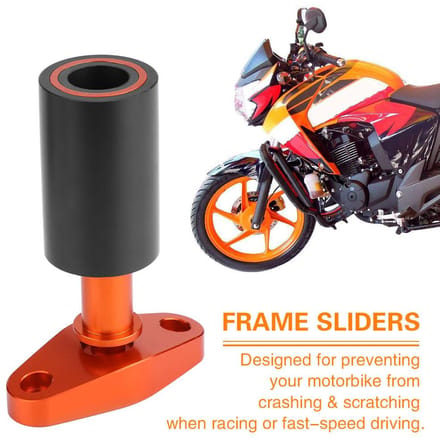 Motorfiets CNC Frame Sliders Anti-Crash CNC Aluminiumlegering Pad Valbeschermer black