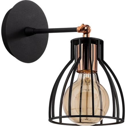 Asir - Wandlamp - Zwartbrons - 15 x 15 x 24 cm