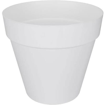 ELHO Pot de fleurs rond LOFT URBAN - 48 L - Ø 50 x H.44 cm - Blanc - Plastique