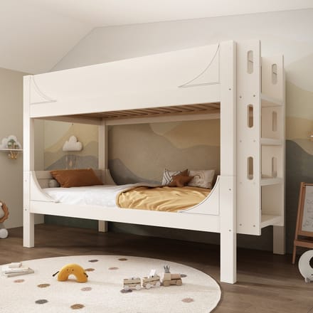 PHOEBE CAT Stapelbed - 90x200cm - Omvormbaar eenpersoonsbed - Wit