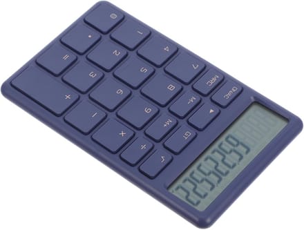 Draagbare Rekenmachine - Basis Calculator - Dagelijkse Berekeningen - Groot LCD Scherm - Compact Formaat - Blauw