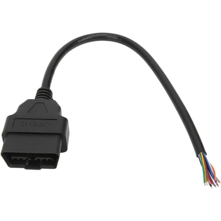 OBD2-stekkeradapter 16-pins mannelijke kabelconnector diagnosetool passend voor ELM327-verlenging 30 cm gray