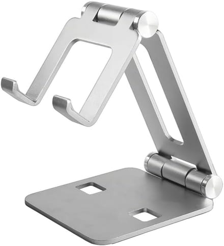 Mobiele Telefoonhouder - Telefoonhouder Bureau - Verstelbare Telefoon - e-Reader en Tablet Houder - Zilveren