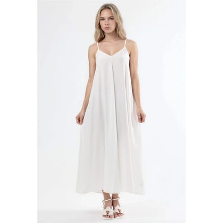 V-hals Midi Slip Jurk