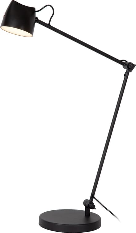 Lucide MILNE - Leeslamp - LED Dimbaar - 1x8W 2700K - Zwart