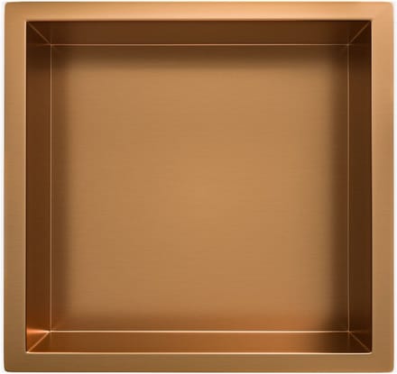 Wiesbaden Demis inbouwnis 30 x 30 x 10 cm geborsteld brons koper