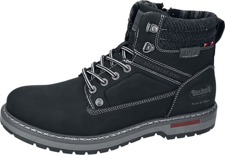 Dockers by Gerli Zwarte boot Geveterde laarzen zwart EU43