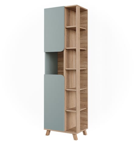 Vicco Karen Badkamerkast – 50 x 175 cm met 2 deuren Sonoma/blauw