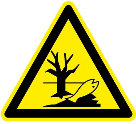 Waarschuwingsbord milieugevaarlijk - kunststof - W072 100 mm