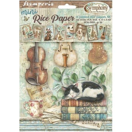 Stamperia Motief strozijde assortiment "Symphony", DIN A6, set van 8