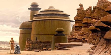 Fotobehang - Star Wars Classic RMQ Jabbas Palace 500x250cm - Vliesbehang