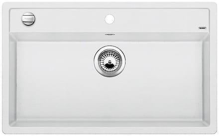 Spoelbak Blanco Dalago 8 vlakbouw wit 516644.Draaiknopbediening.