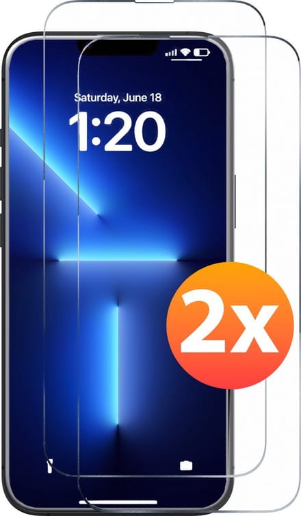 Geschikt voor iPhone 13 Pro Max Screenprotector Tempered Glass Beschermglas - 2 stuks Extra Sterk
