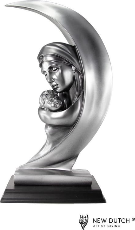 Mother and Child 30 cm (Beeld) Staand model, Zilverkleurig