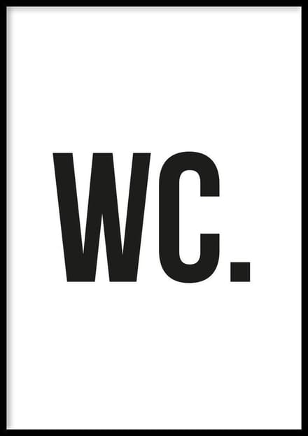 Poster WC - 30x40 cm - WC poster - WALLLL