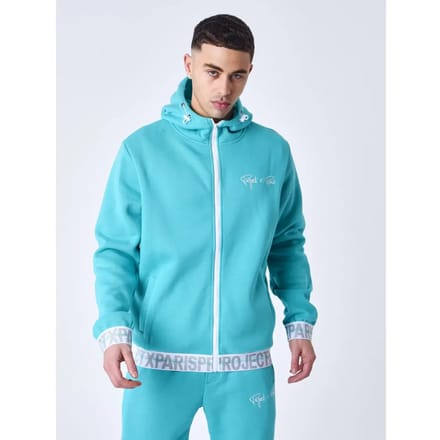 Hooded trainingspak met ritssluiting en elastische band met logo Project X Paris