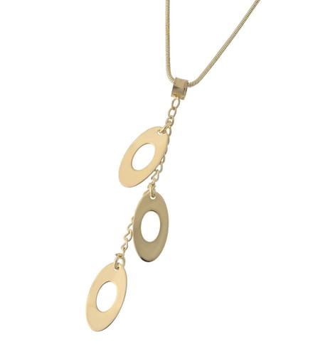 Orphelia PK-035 - Ketting met hanger ovals - Verguld metaal - 42 cm