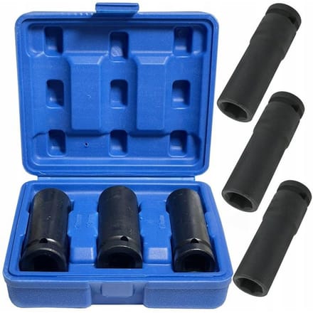 Krachtdoppenset 1/2" CR-MO 17/19/21 mm - 3-delig