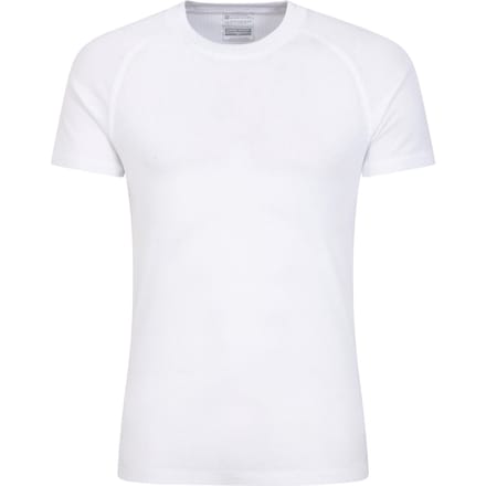 Mountain Warehouse Heren Talus Ronde Hals Thermo Top met Korte Mouwen (Wit)