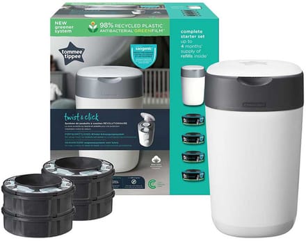 Tommee Tippee – Twist & Click - Luieremmer - 4 Navulcassettes