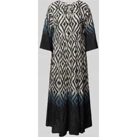 Midi-jurk van viscose in laagjeslook, model 'Tamy'