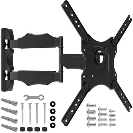 NANOOK Support Mural orientable pour téléviseurs 32-55 Pouces - Inclinable - Support Mural pour téléviseurs LCD, LED, QLED et OLED