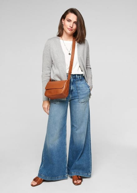 s.Oliver Leren Schoudertas Crossbody Bag Brown Bruine