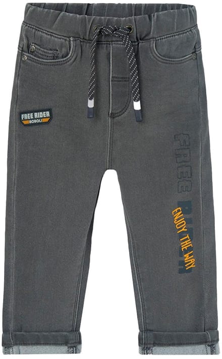 Boboli Denim Knit Broek Grijs 8 Years Meisjes