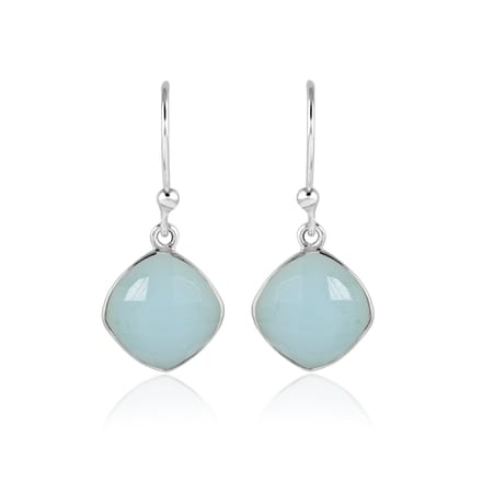 SilverGems Zilveren oorhangers met Chalcedoon edelstenen