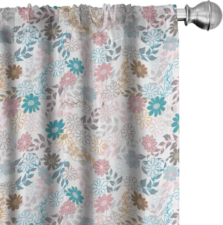 ABAKUHAUS Gordijnen – 2x Panelen 150x245 cm – Meerkleurig Mikrofaser